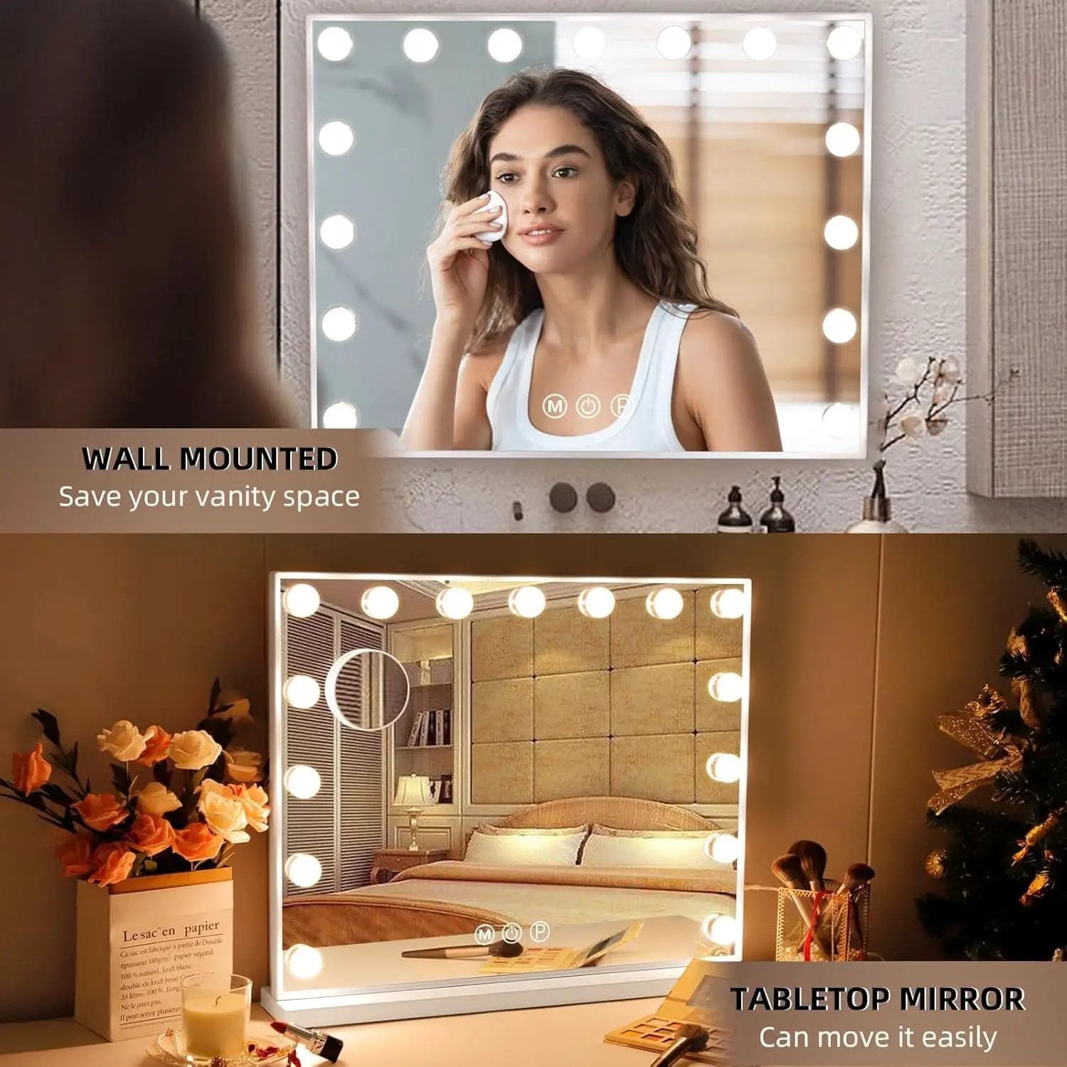 Vanity Mirror With Lights 22.8 By 18 Inch Three Color Modes from PriceLows™