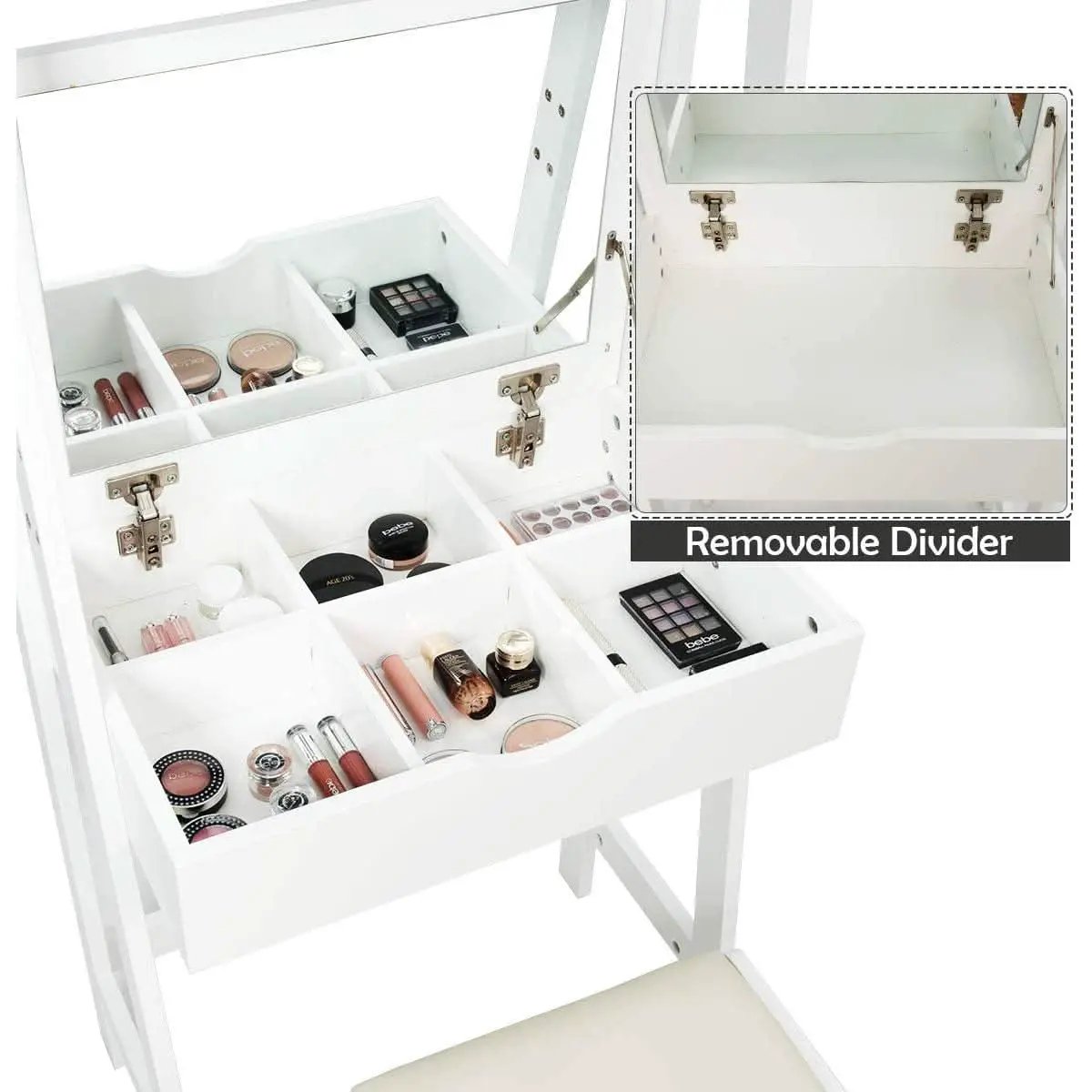 3 In 1 Vanity Table With Flip Top Mirror Makeup Desk from PriceLows™