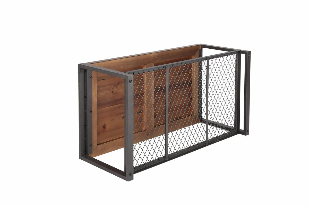Console Coffee Table With Reclaimed Wood Finish, For Living Room - | 44 x 23 x 18 in | Solid Wood | Natural