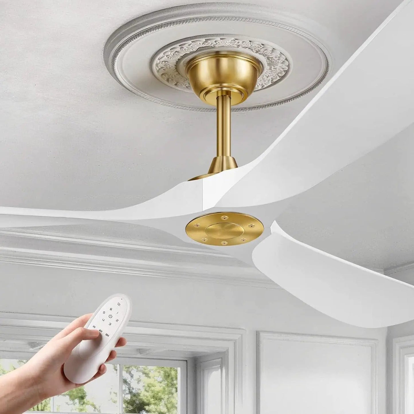 52 Inch Ceiling Fan With Remote DC Motor Indoor Outdoor Use from PriceLows™
