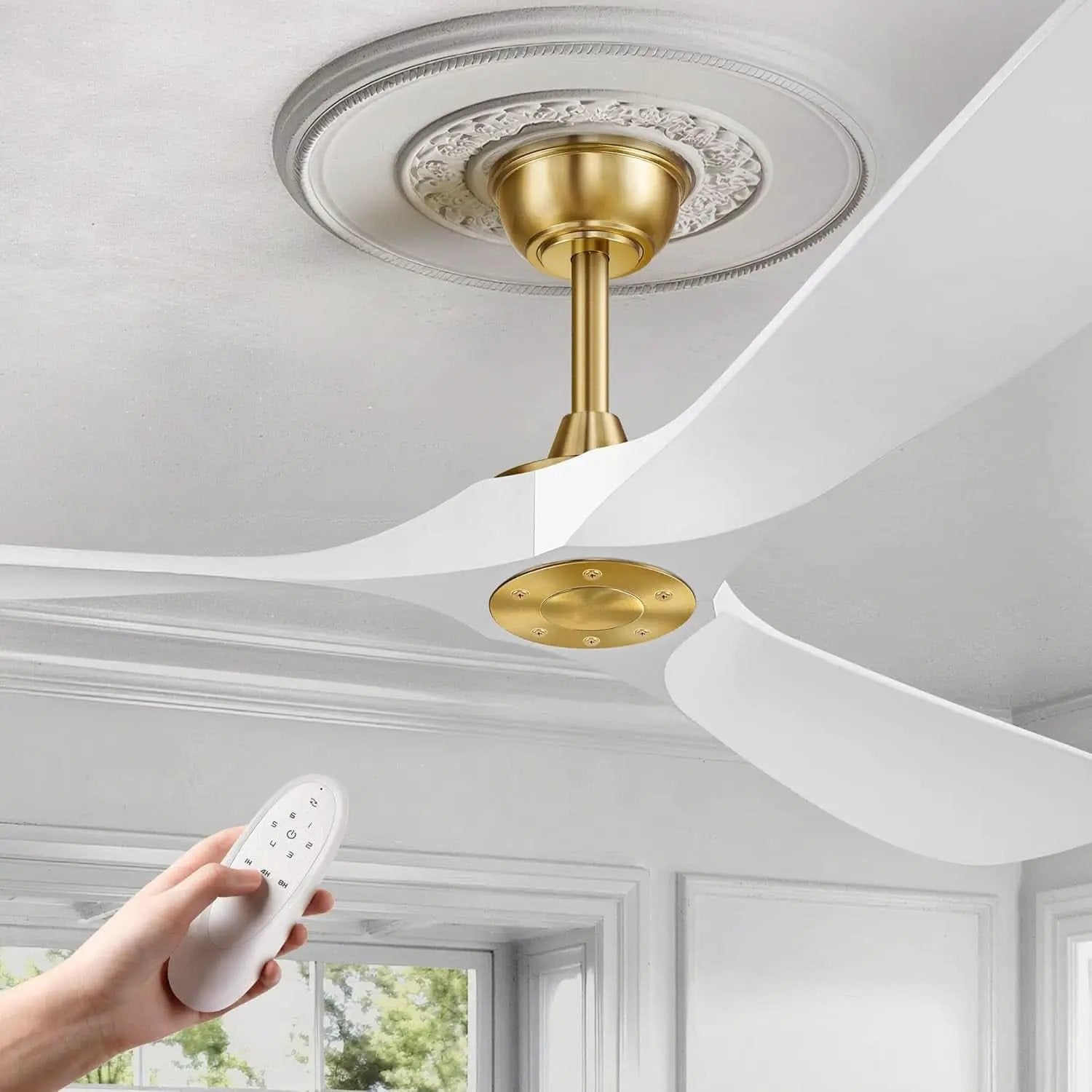 52 Inch Ceiling Fan With Remote DC Motor Indoor Outdoor Use from PriceLows™