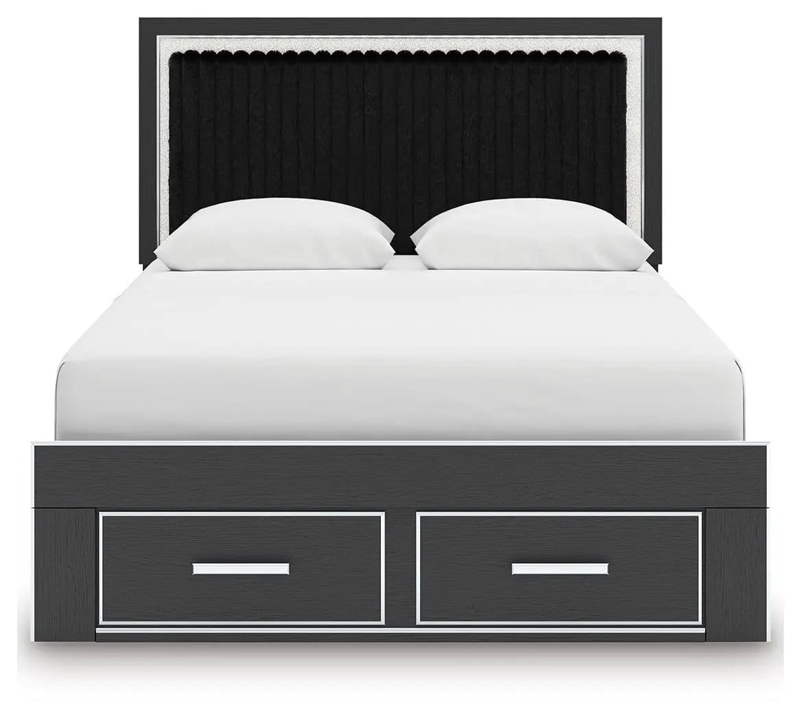 Zuraleus Upholstered Panel Platform Storage Bed | 4 Pieces | Bedroom Furniture | Bedroom