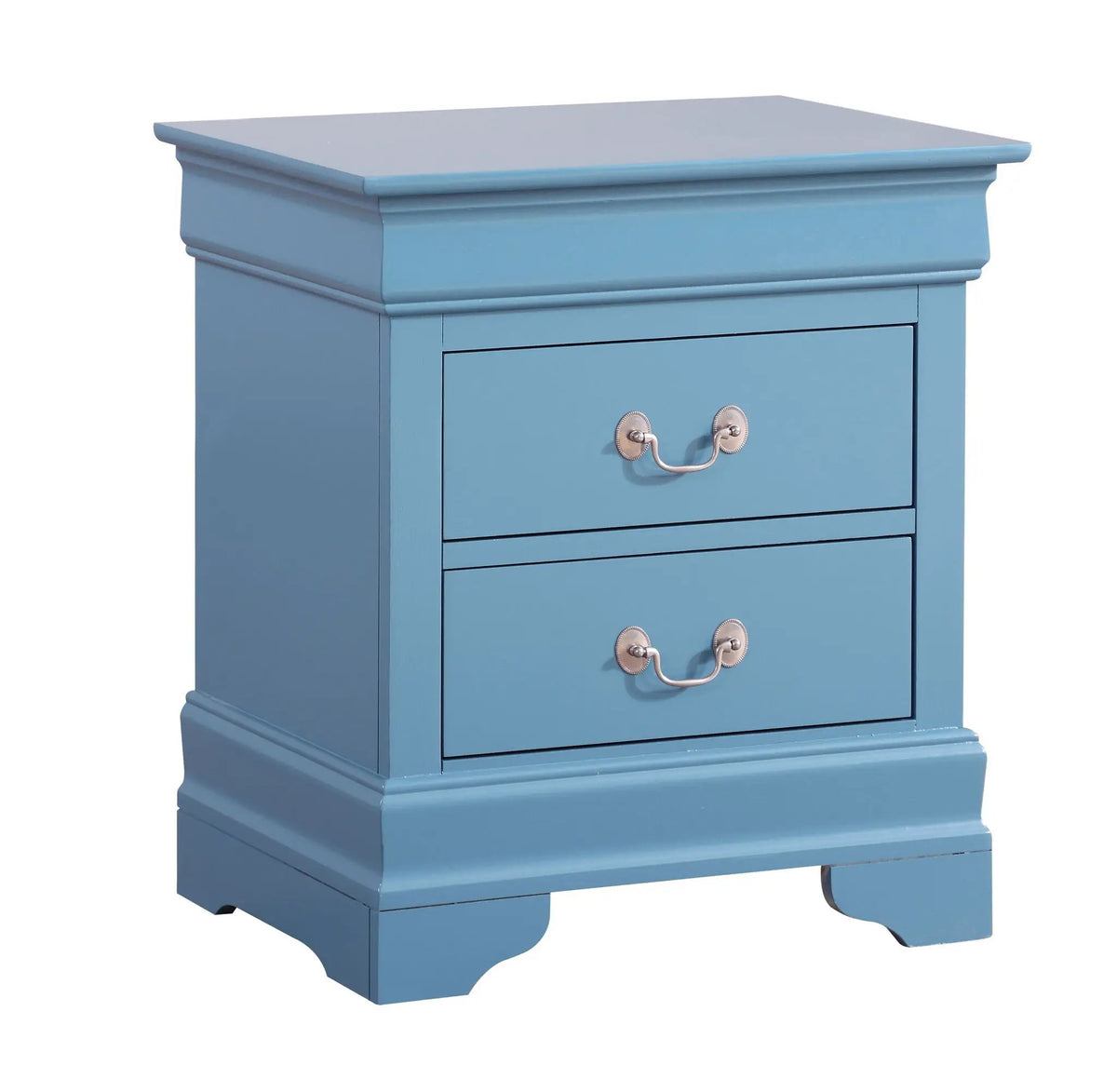 Louis Phillipe Nightstand | Traditional Wood Design | English Dovetailed Drawers | Metal Center Guides