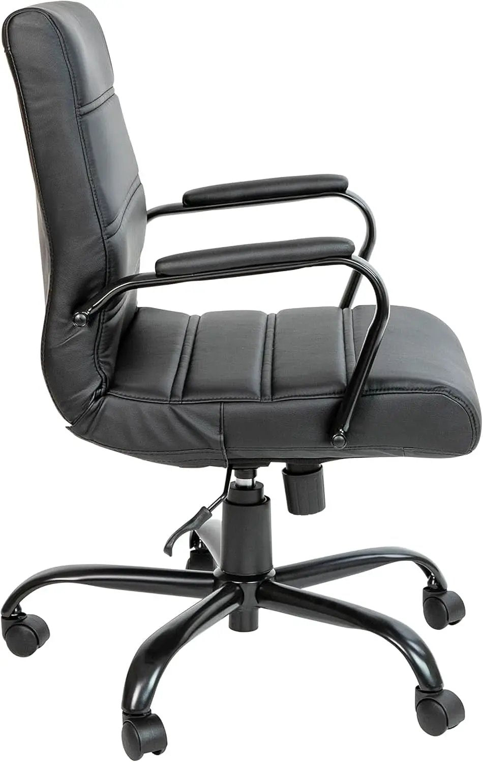 Black Office Chair With Adjustable Height And Padded Seat from PriceLows™
