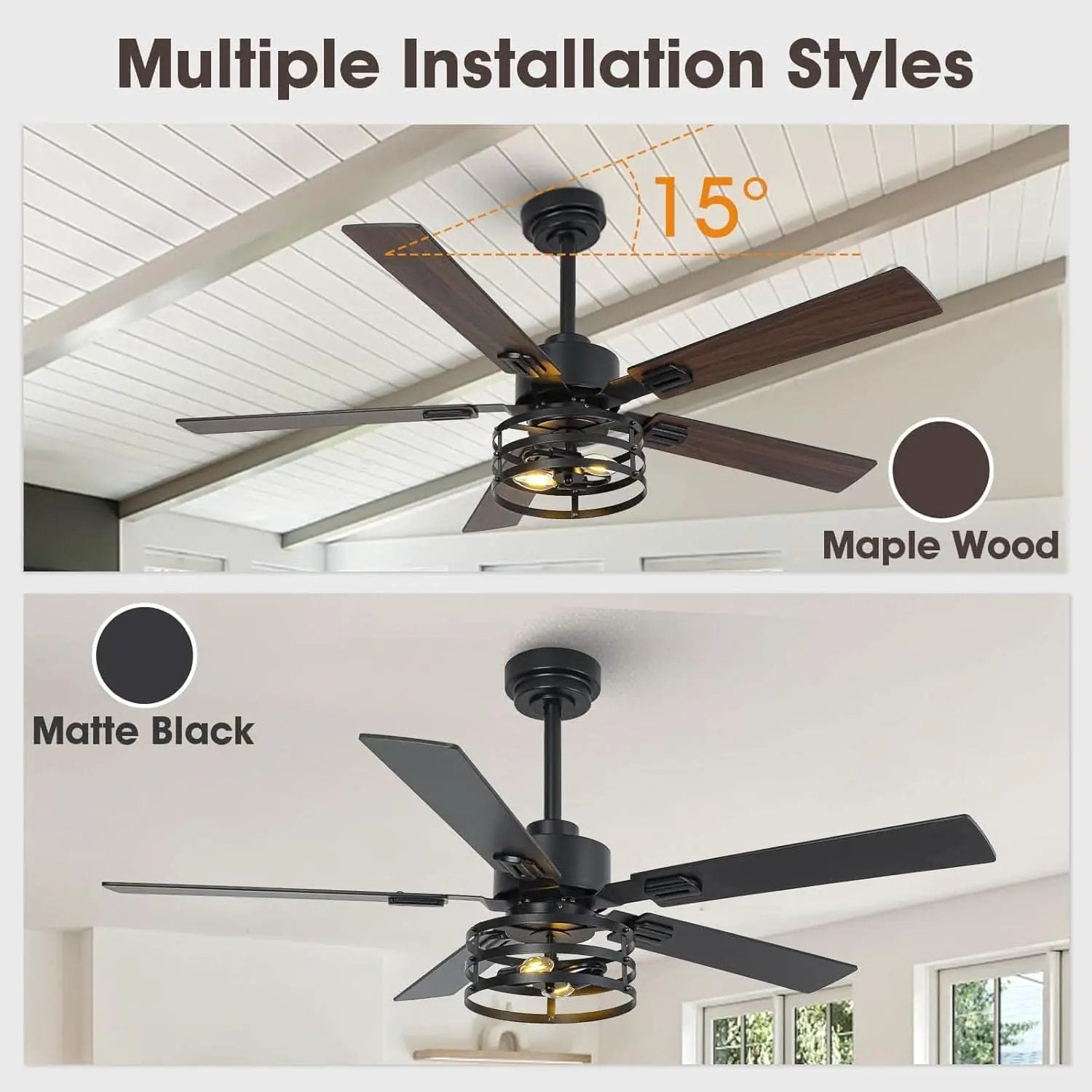 52 Inch Outdoor Ceiling Fan With Remote And Lights from PriceLows™