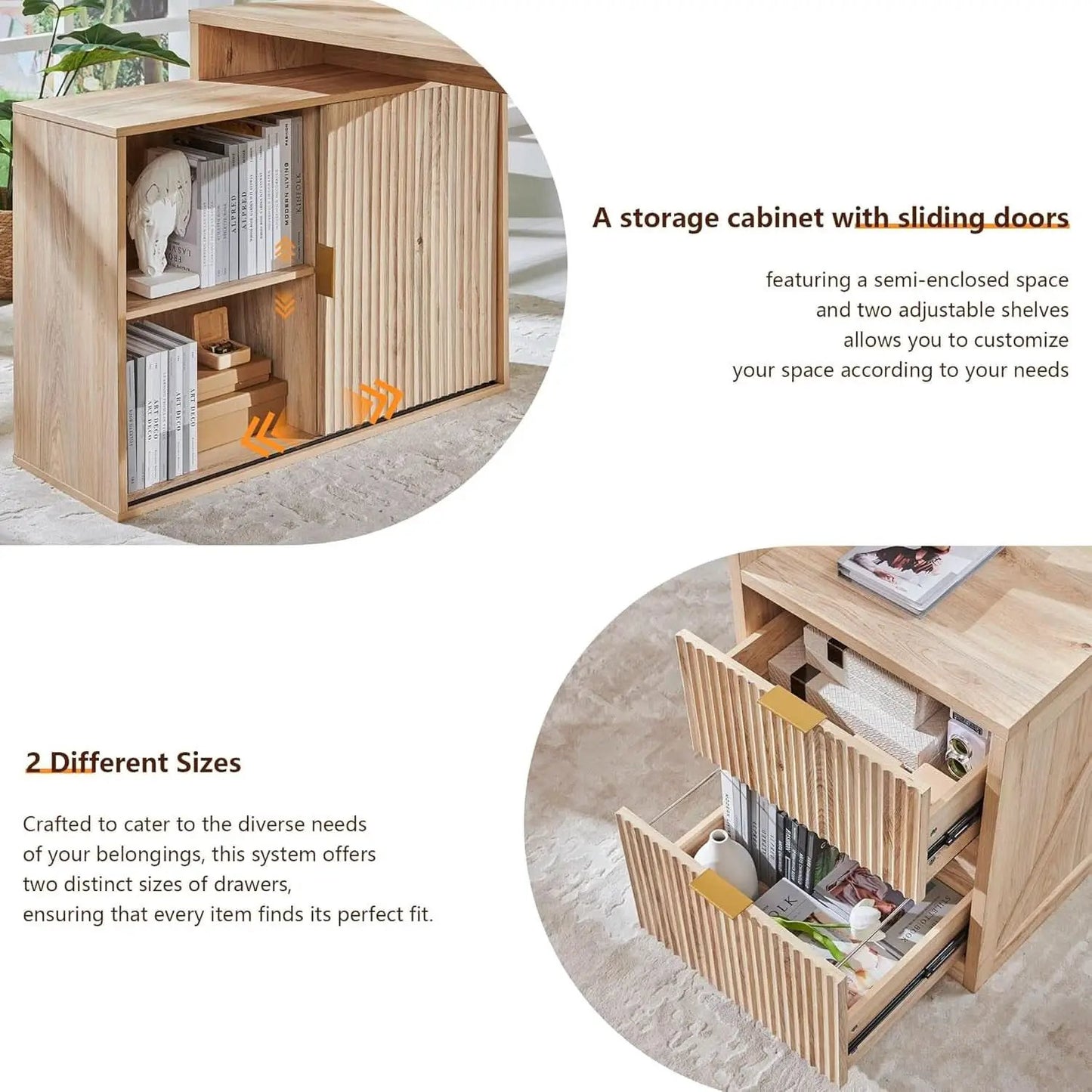 67-Inch L-Shaped Desk With Integrated Power Outlets from PriceLows™