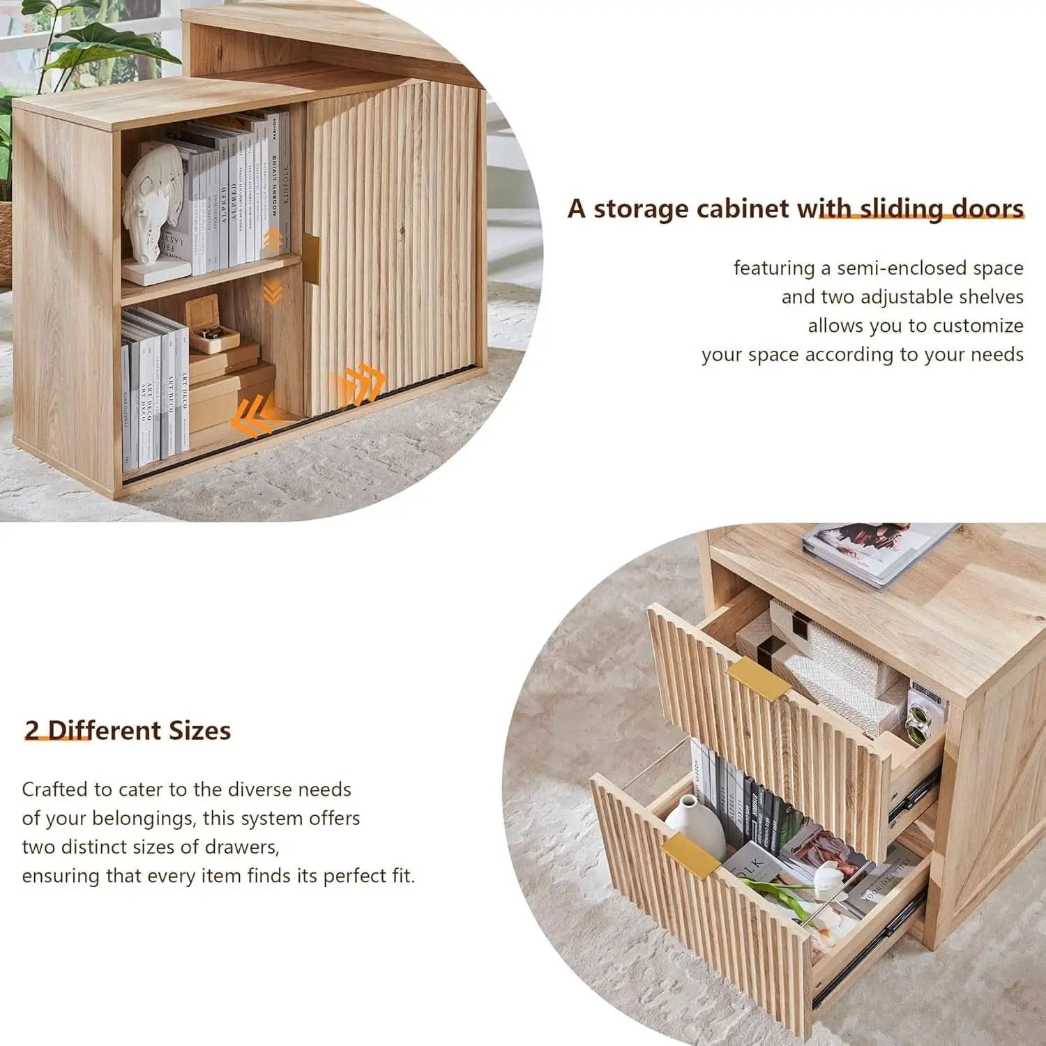 67-Inch L-Shaped Desk With Integrated Power Outlets from PriceLows™