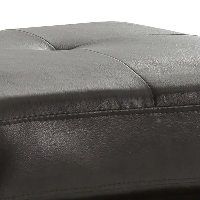 Tufted Ottoman | Compact Two Seater | White Finish | 23 In