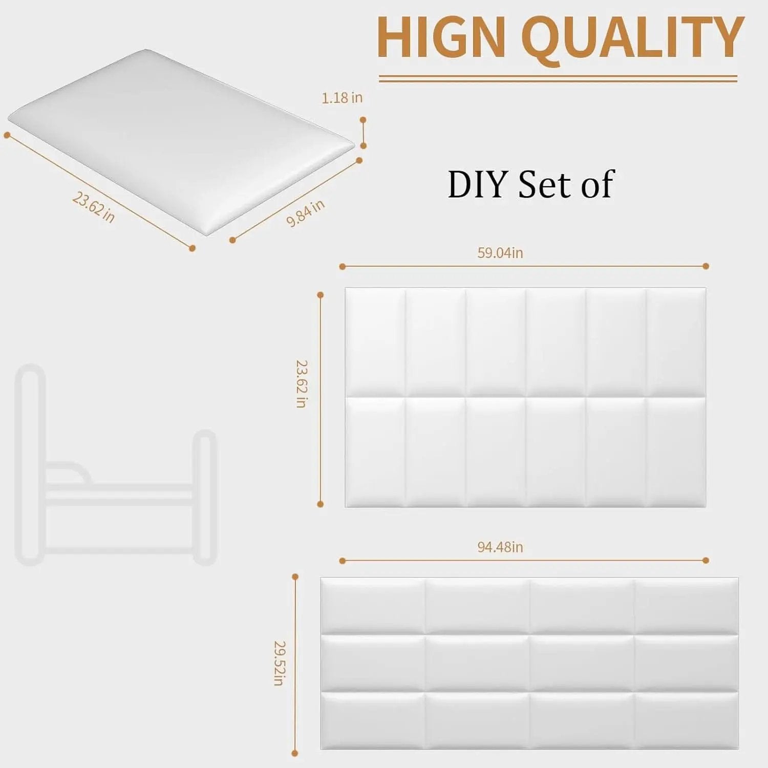 Self-Adhesive 3D Upholstered Wall Panels for Bedrooms from PriceLows™