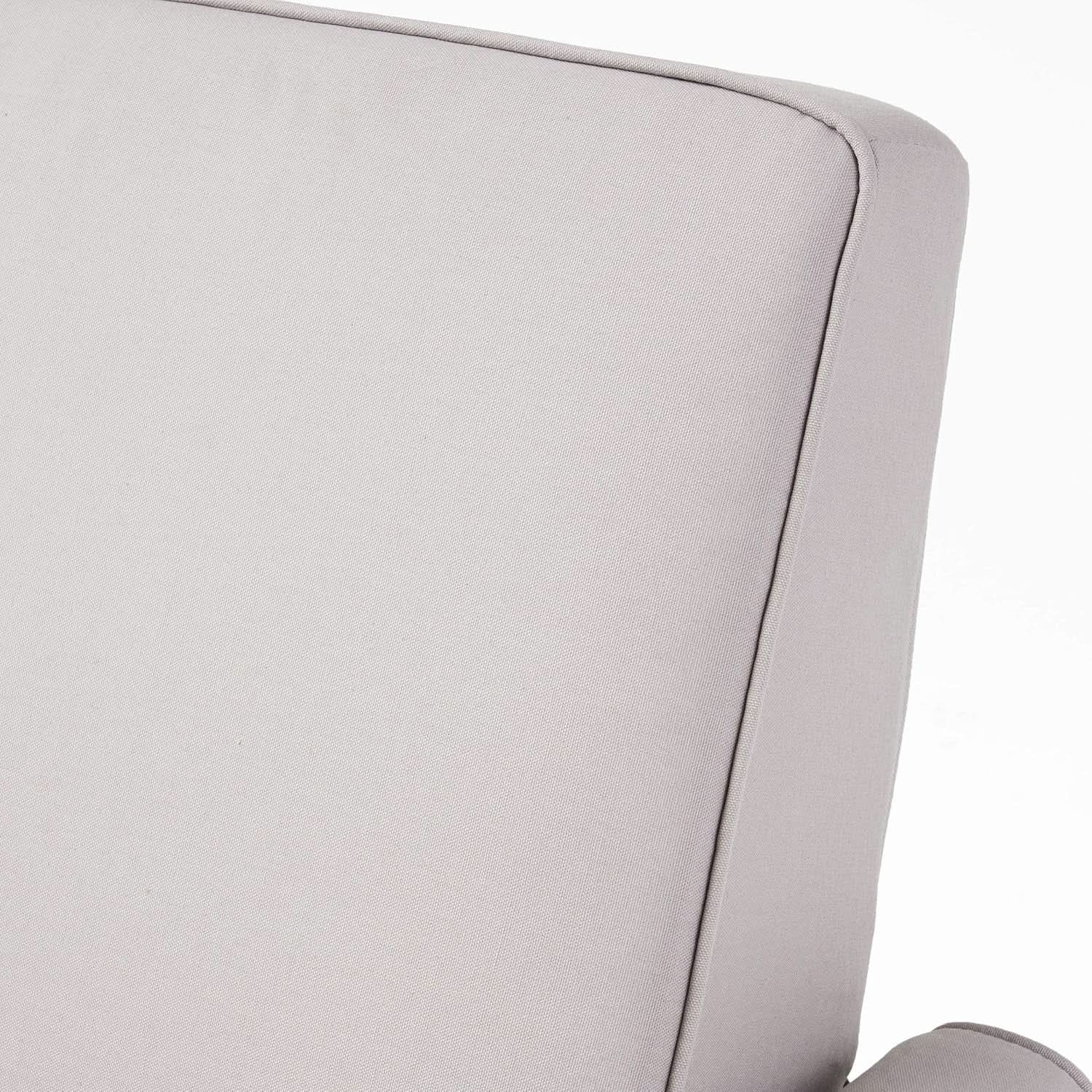 Light Gray Fabric Recliner Set 2 Low Profile Chairs from PriceLows™