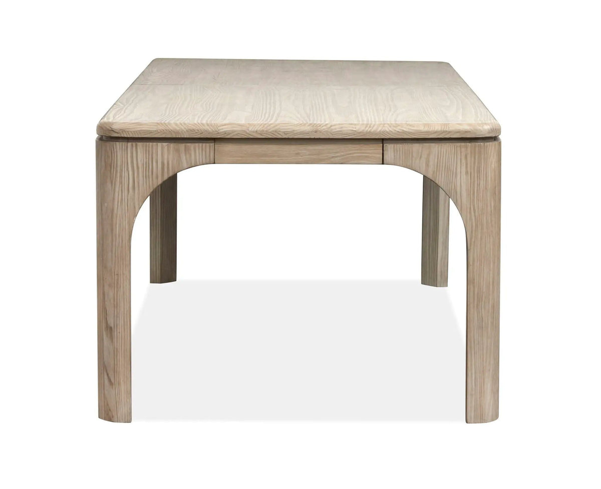 Braelyn Extendable Rectangular Dining Table Dining Tables with Extension | Dining Tables with Extension | Fabric & Glass | Dorian Gray