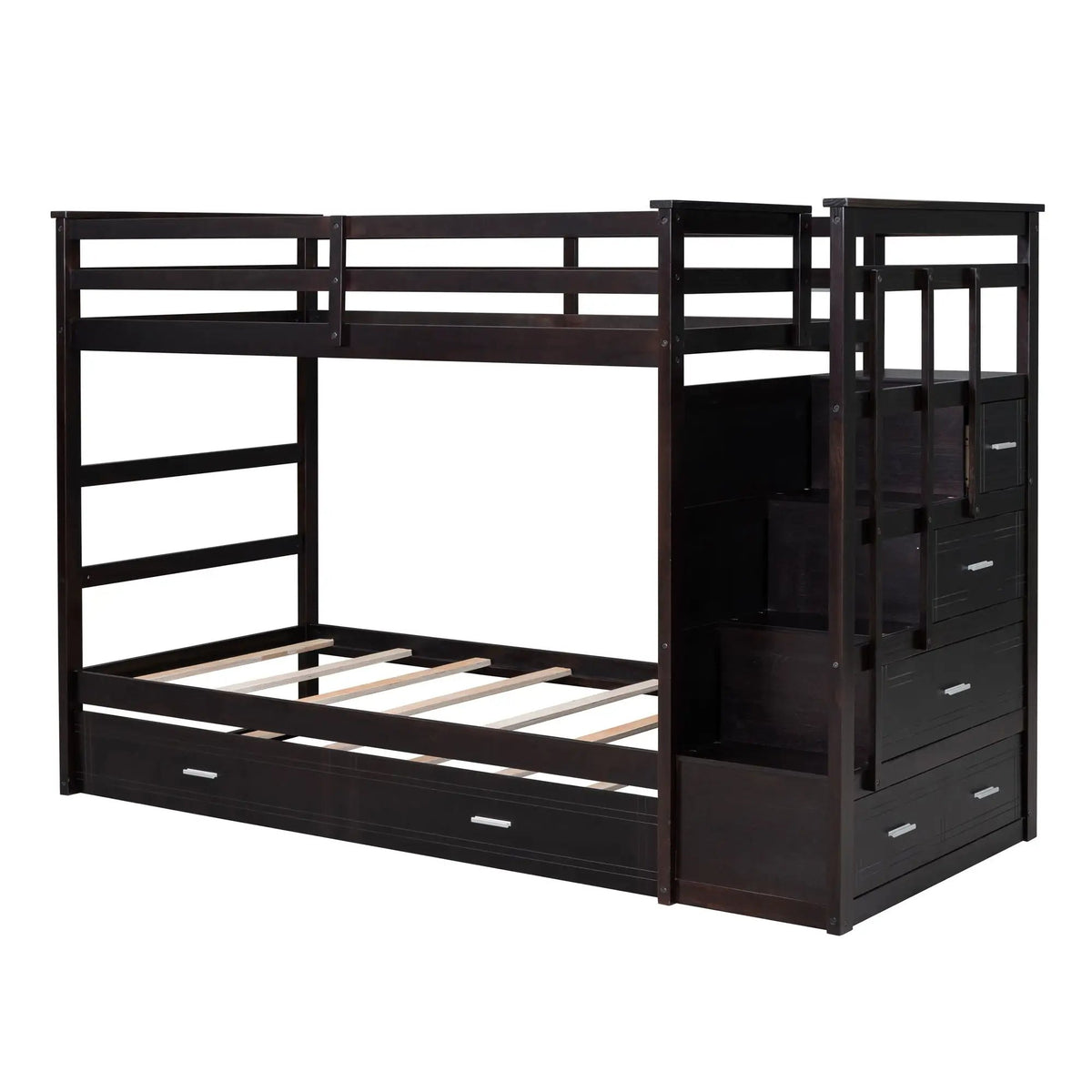 Bunk Bed With Trundle | Storage Staircase | Space Maximizing Design | Durable Construction