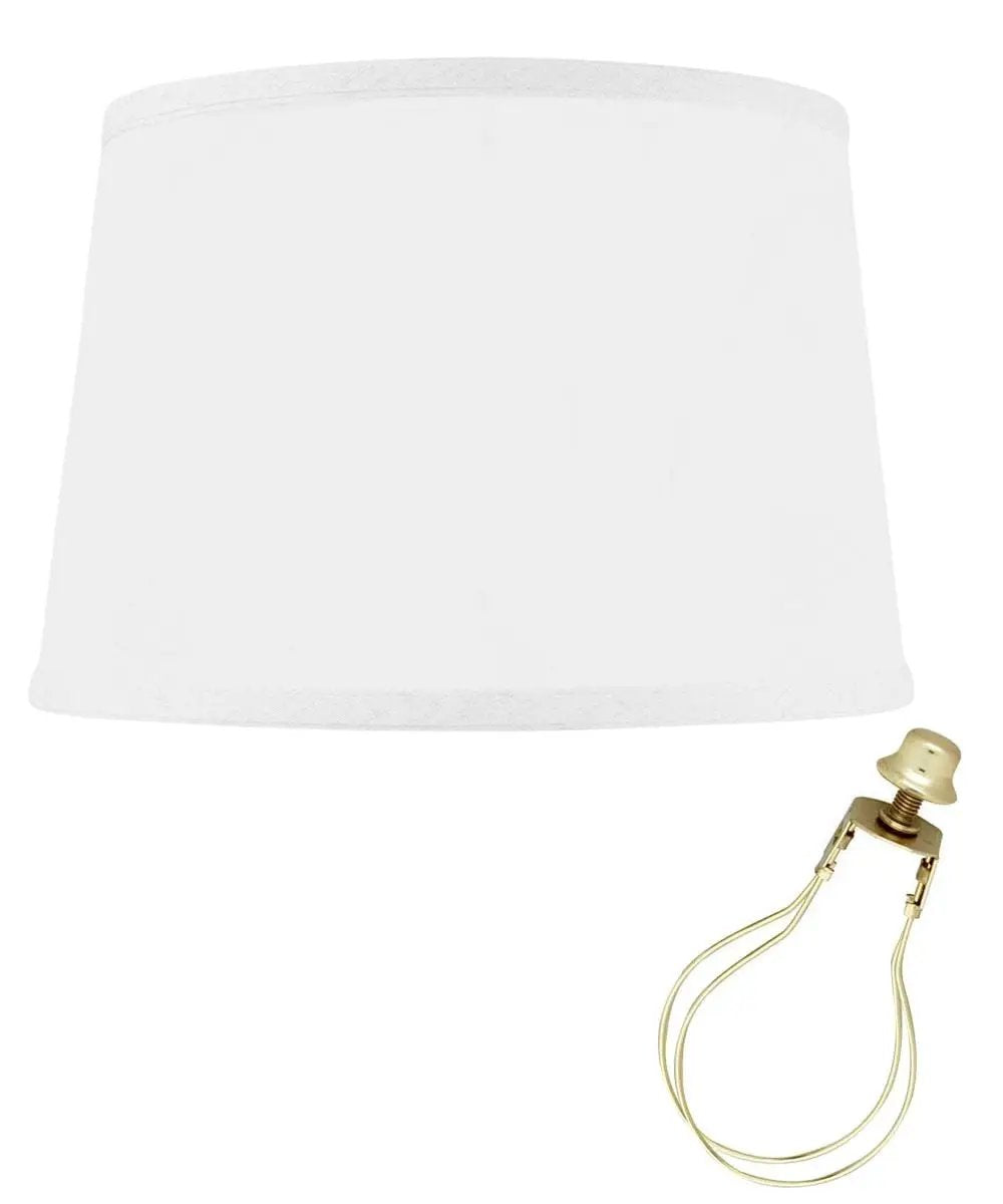 Clip On Drum Lamp Shade | Hardback | Shallow | 10X12X8 Inch