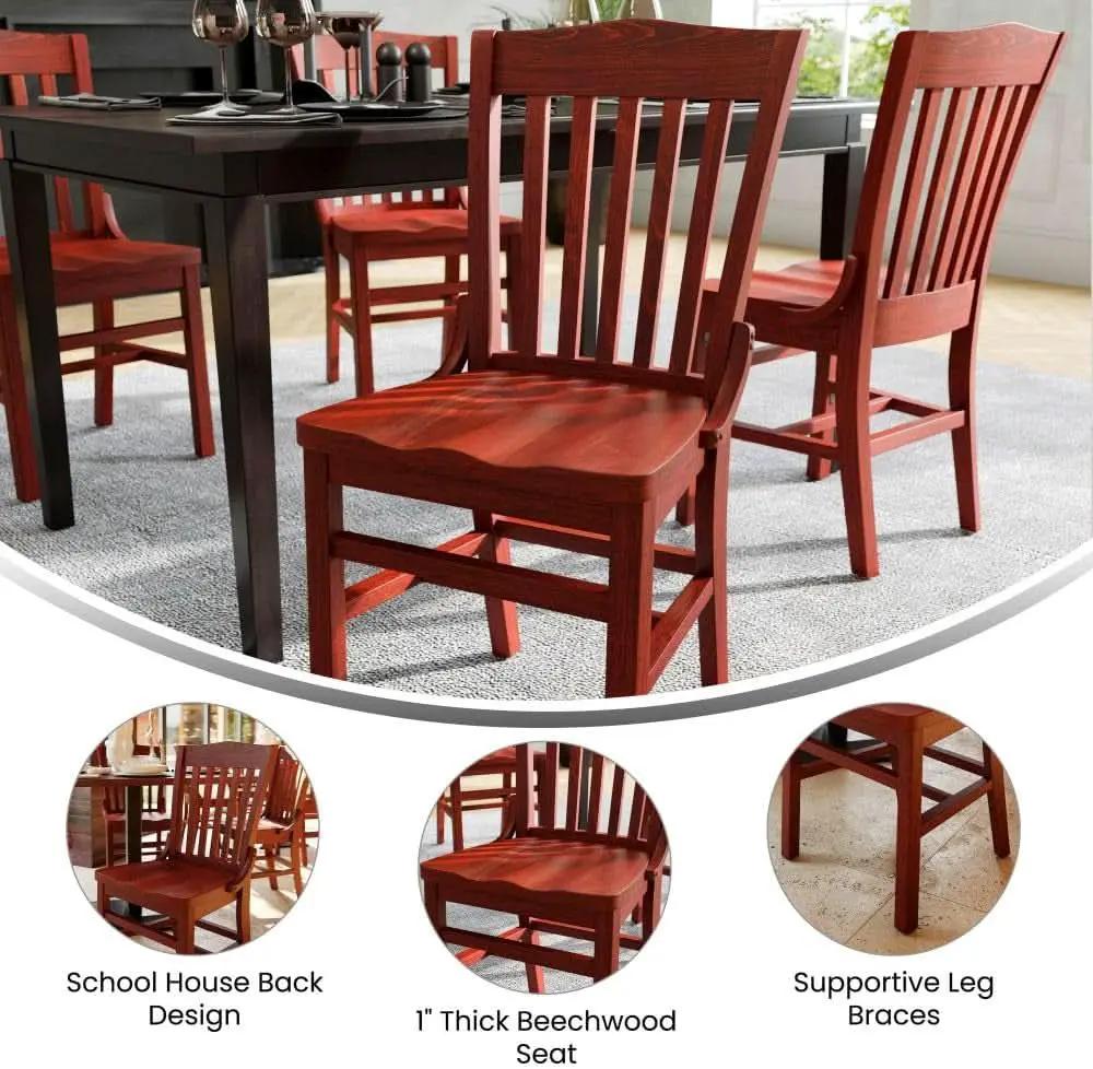 Hercules Mahogany Schoolhouse Dining Chair For Restaurants from PriceLows™