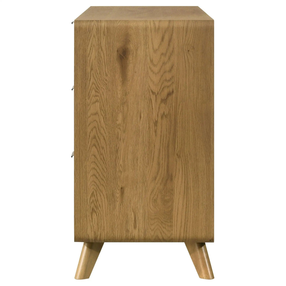 Bennett 6-drawer Bedroom Dresser Cabinet | 58.5 x 18.5 x 33.5 in | Rubberwood & Engineered Wood | Light Oak