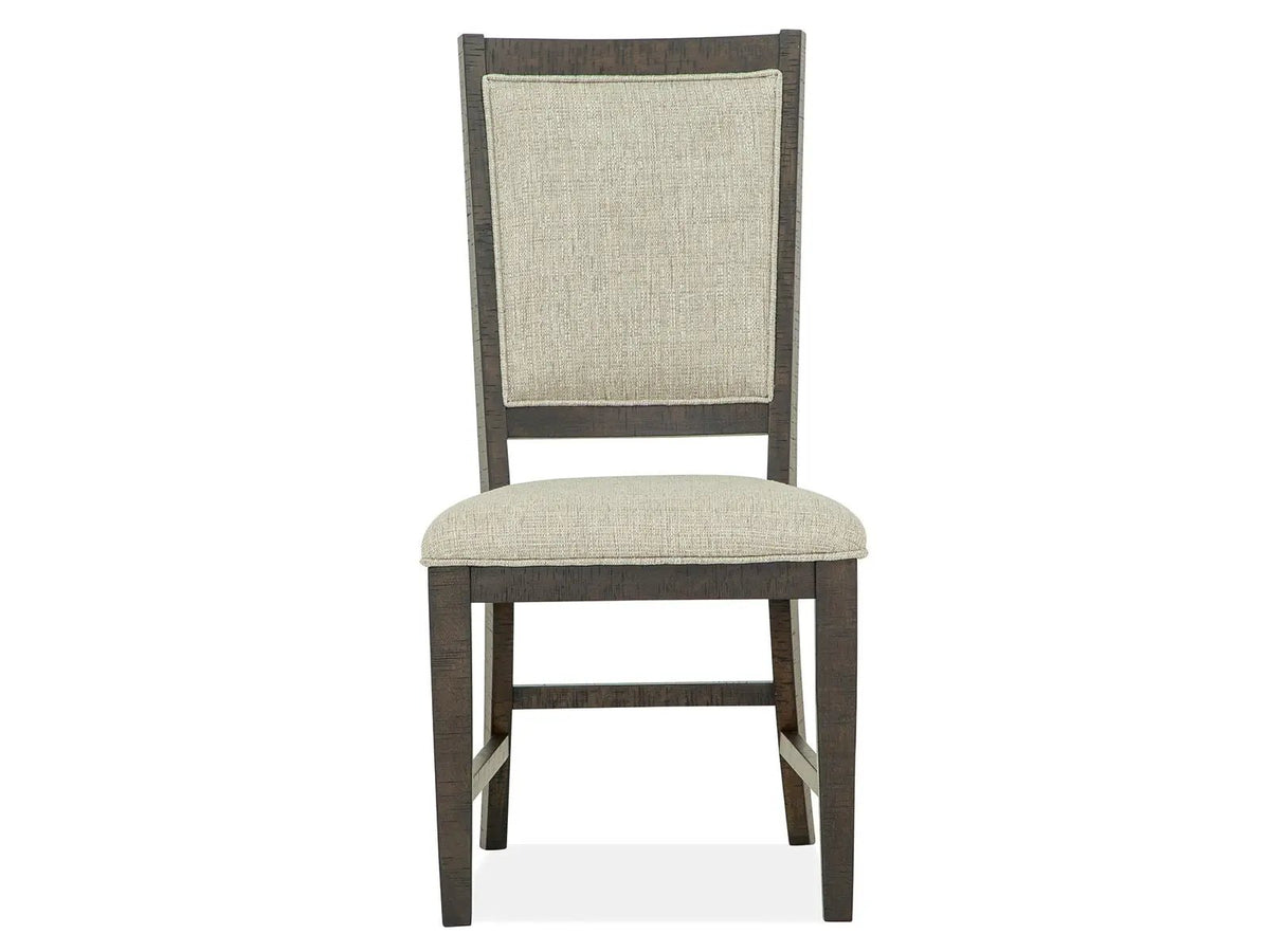 Westley Falls Step Up Side Chair With Upholstered Seat & Back (Set of 2) | 24 x 19.75 x 39.75 in | Metal & Veneer | Graphite