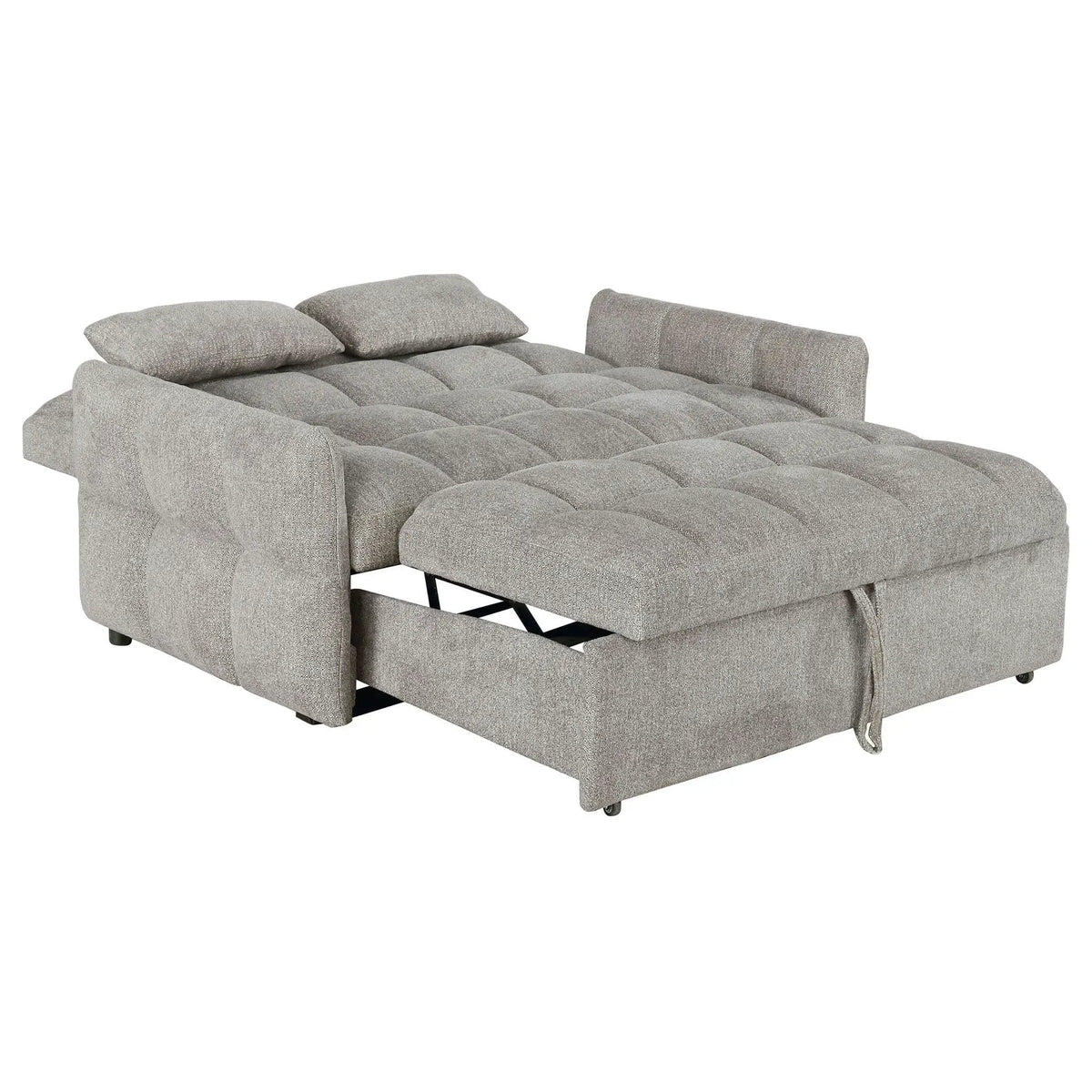 Cotswold Upholstered Convertible Sleeper Sofa Bed Light | 59 x 32.25 x 36 in | Chenille | Grey