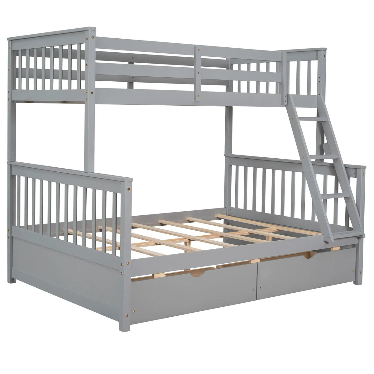Bunk Bed With Ladders | 2 Storage Drawers | Space-Saving Design | Sleepover Ready