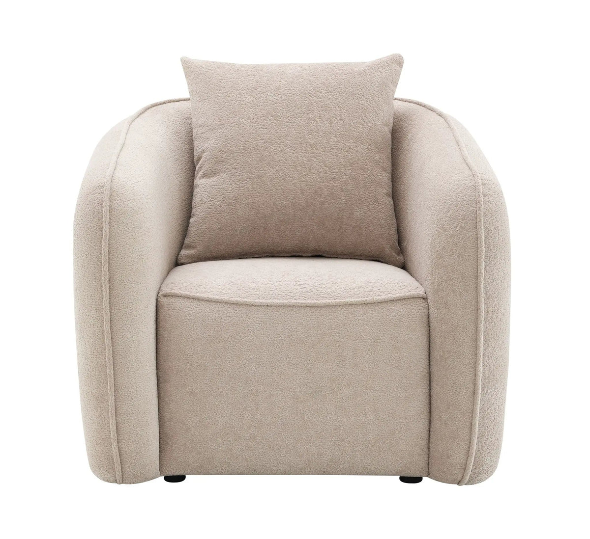 Keith Chair With 1 Matching Color Toss Pillows | 2 Pieces | Solid Wood & Plywood | Living Room