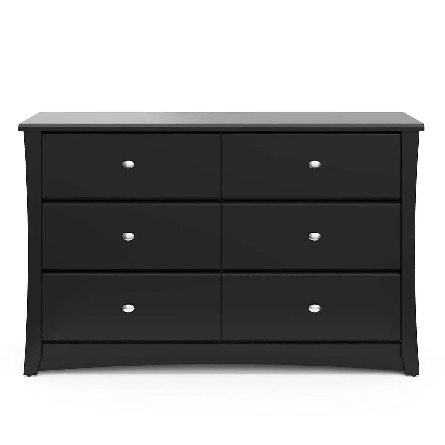 Crescent 6 Drawer Double Dresser Black GREENGUARD Gold from PriceLows™