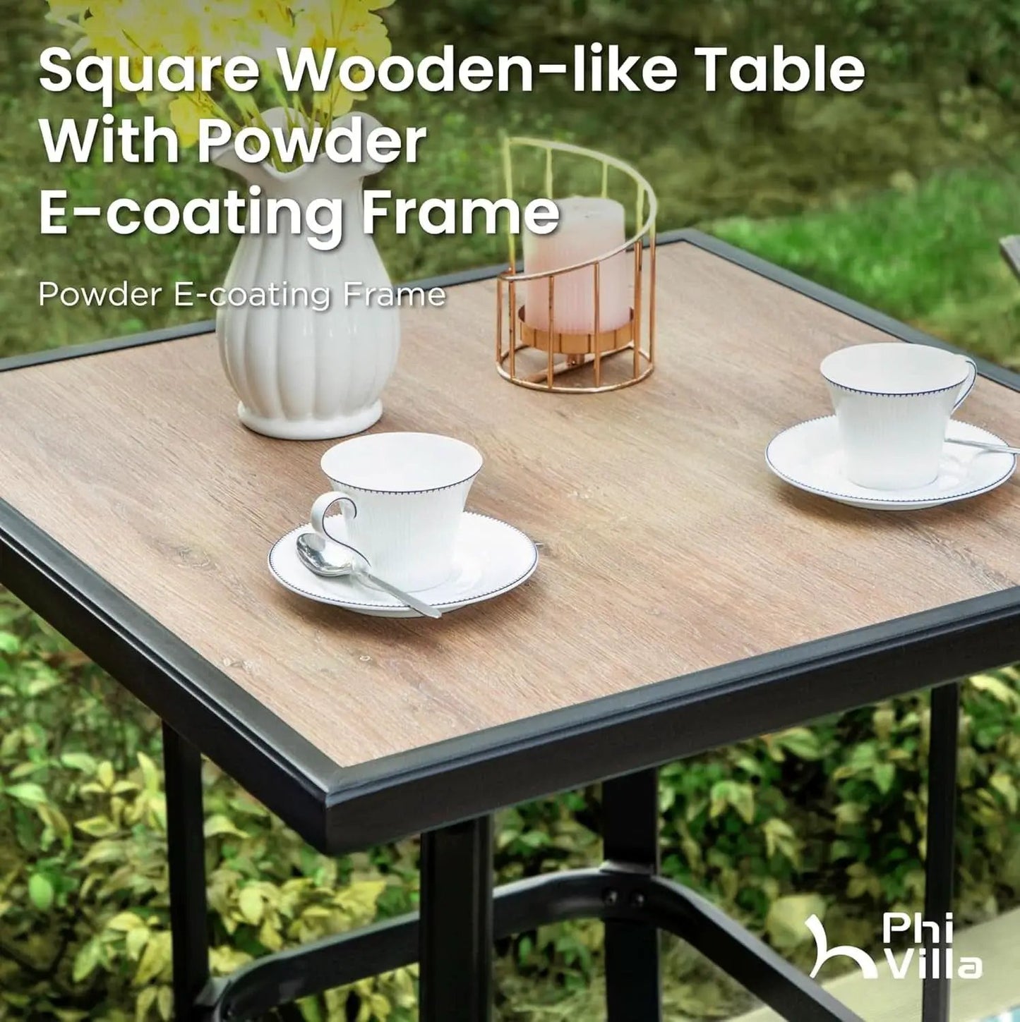 Outdoor Swivel Bar Stools Blue Textilene Table And Chairs from PriceLows™