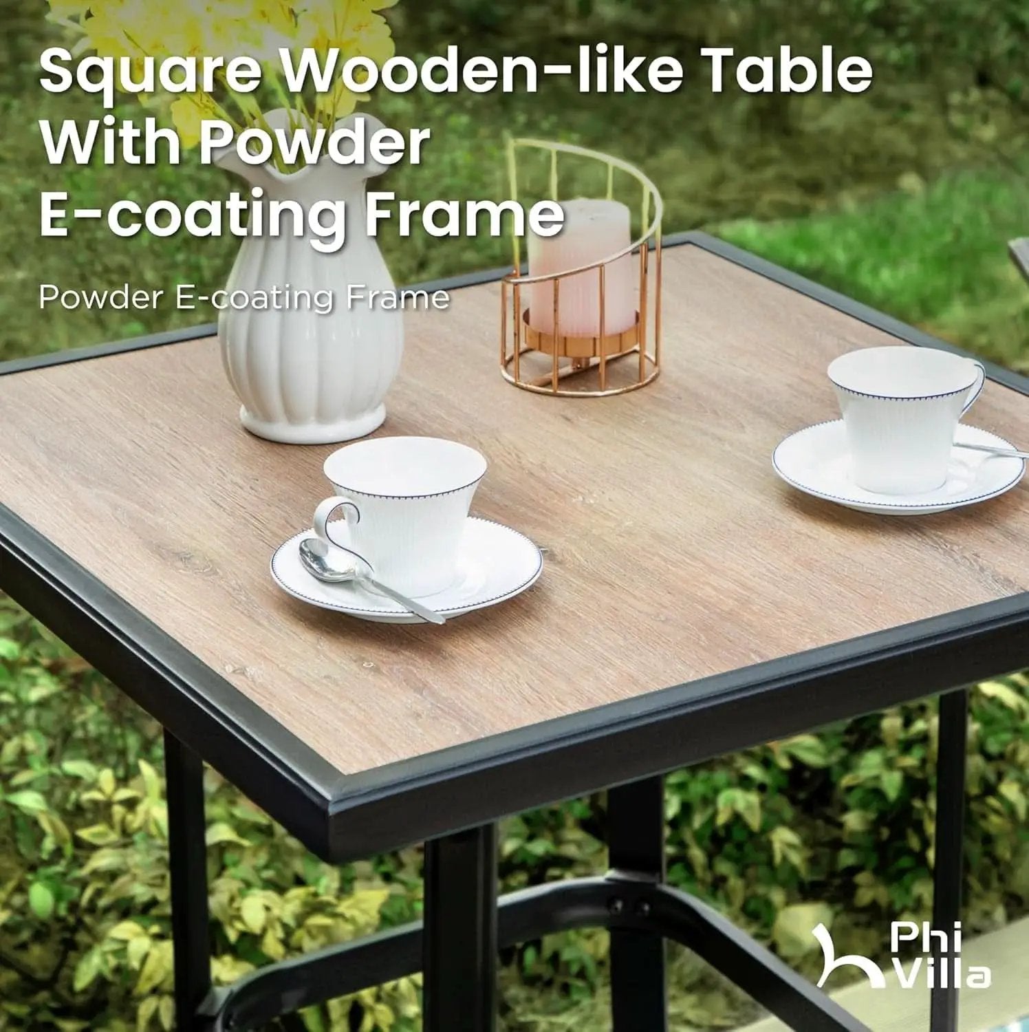 Outdoor Swivel Bar Stools Blue Textilene Table And Chairs from PriceLows™