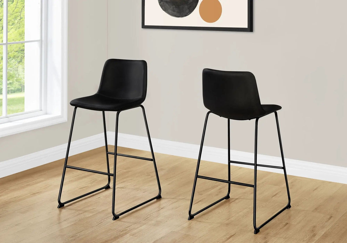 Bar Height Office Chair | Standing Desk Chair | Slim Metal Frame | Contemporary Design