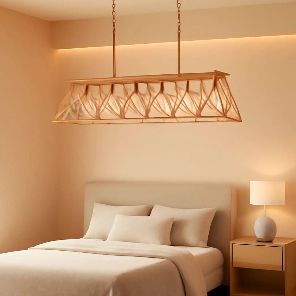 Gold 5 Light Farmhouse Chandelier Linear Ceiling Light from PriceLows™