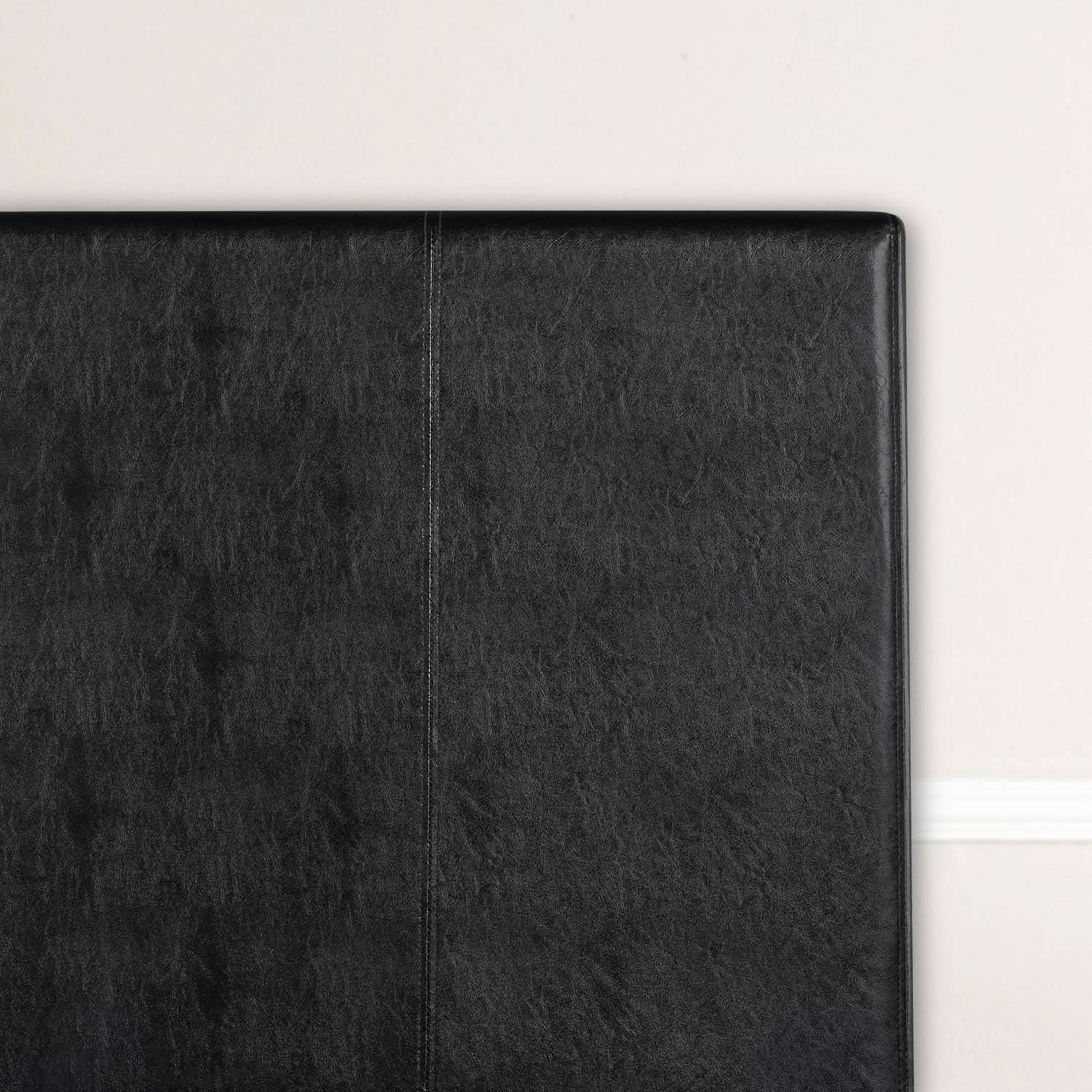 Queen Faux Leather Platform Bed Frame With Wood Slats from PriceLows™