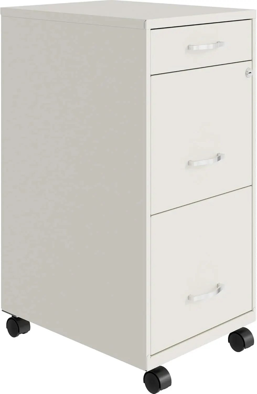LYS SOHO White Mobile File Cabinet 3 Drawer 26.5x14.3x18 In from PriceLows™