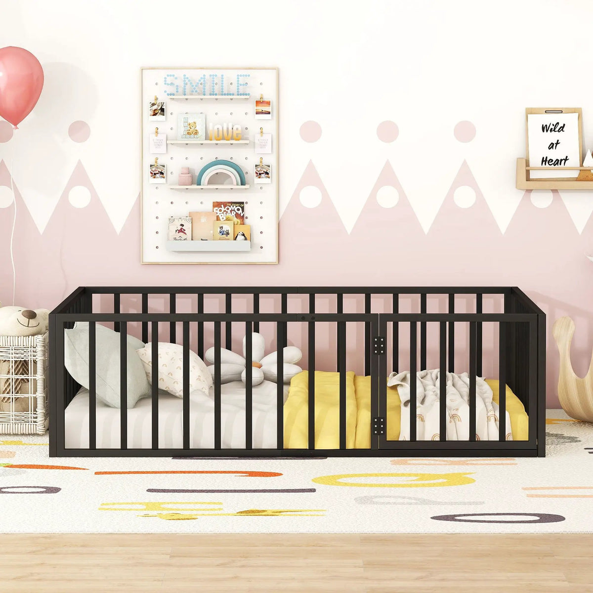 Metal Floor Bed Frame | Raised Fence Gate | Low Platform Design