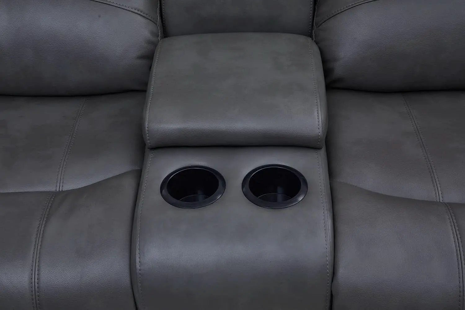 Bonded Leather Sectional Sofa Grey Power Reclining from PriceLows™