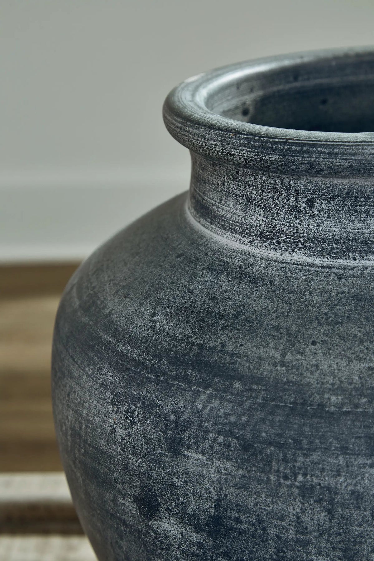 Meadie 12 Inch Ceramic Vase | Distressed Finish | Time-Worn Weathered Look | Artisanal Character