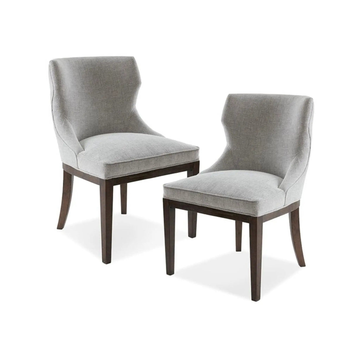 Hutton Dining Side Chairs | Set Of 2 | Gray | 4.5 Inch Thick Seat Cushion