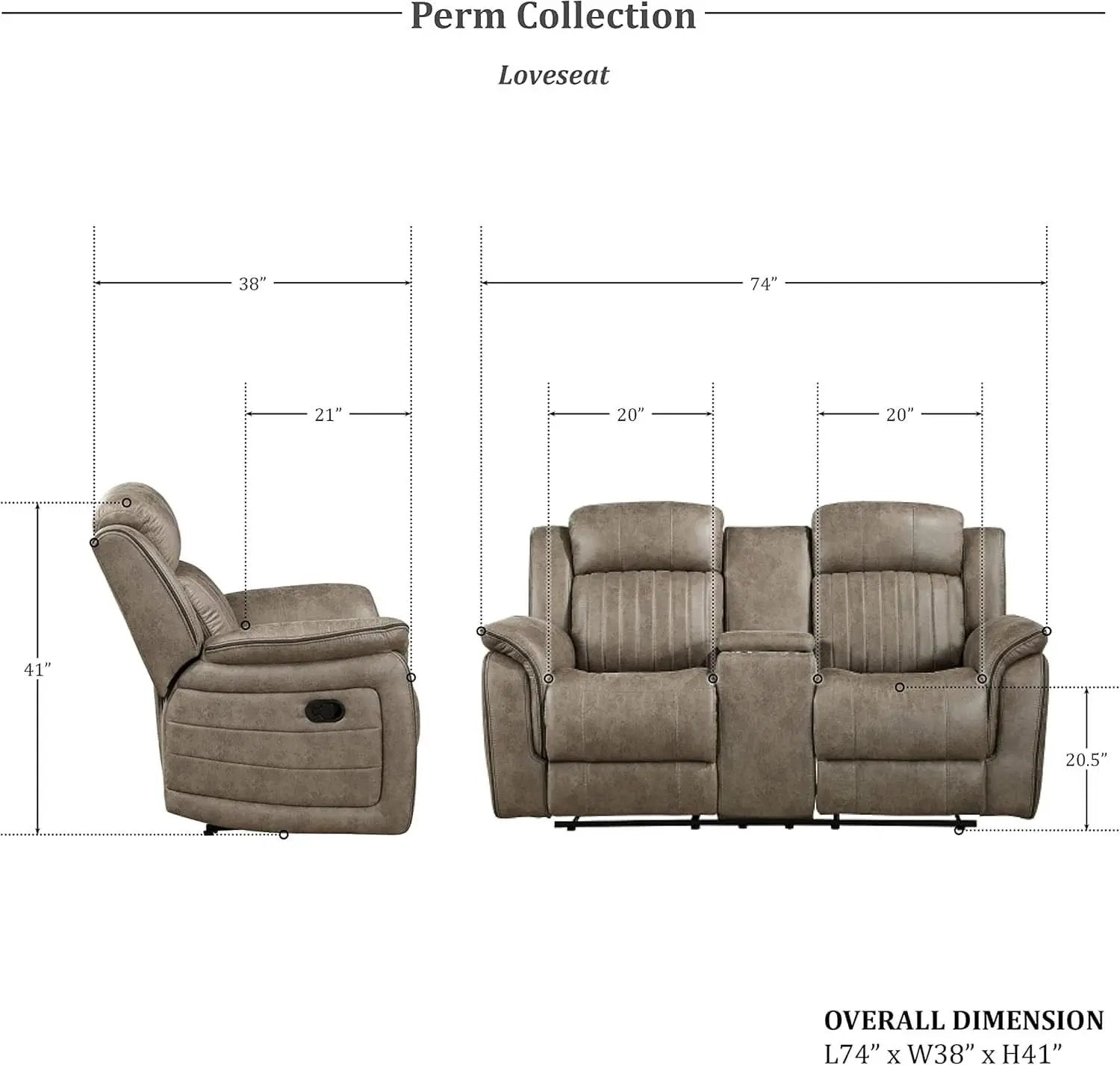 Sandy Brown Microfiber 3 Piece Reclining Living Room Set from PriceLows™