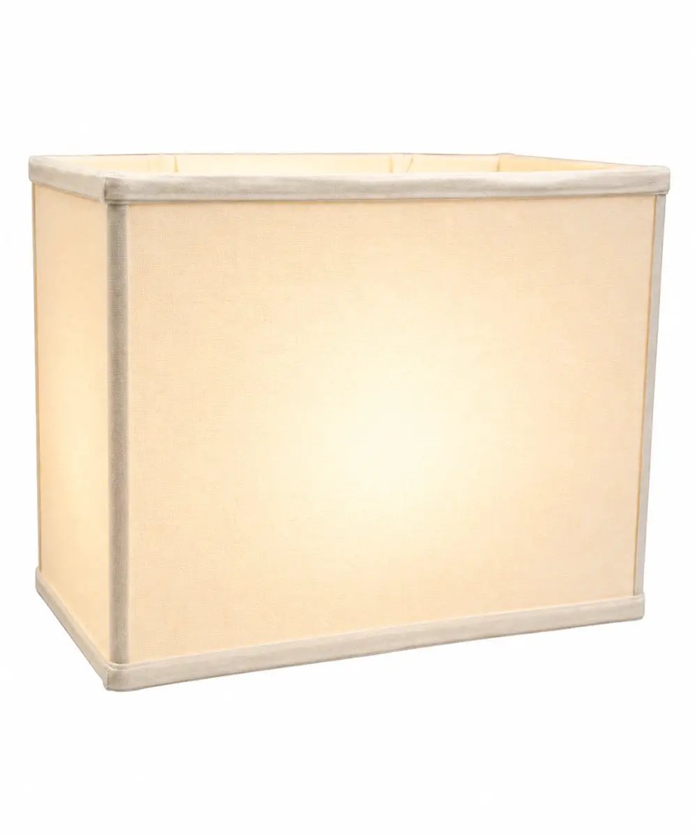 Rectangular Drum Lamp Shade | 16W X 11H | Premium Linen | White