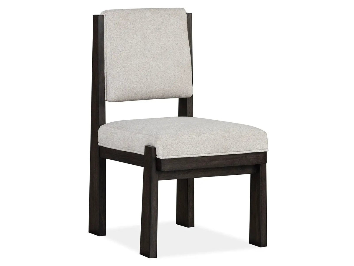 Tauren Upholstered Side Chairs | Set Of 2 | Coffee Bean Finish | Rustic White Oak Veneer