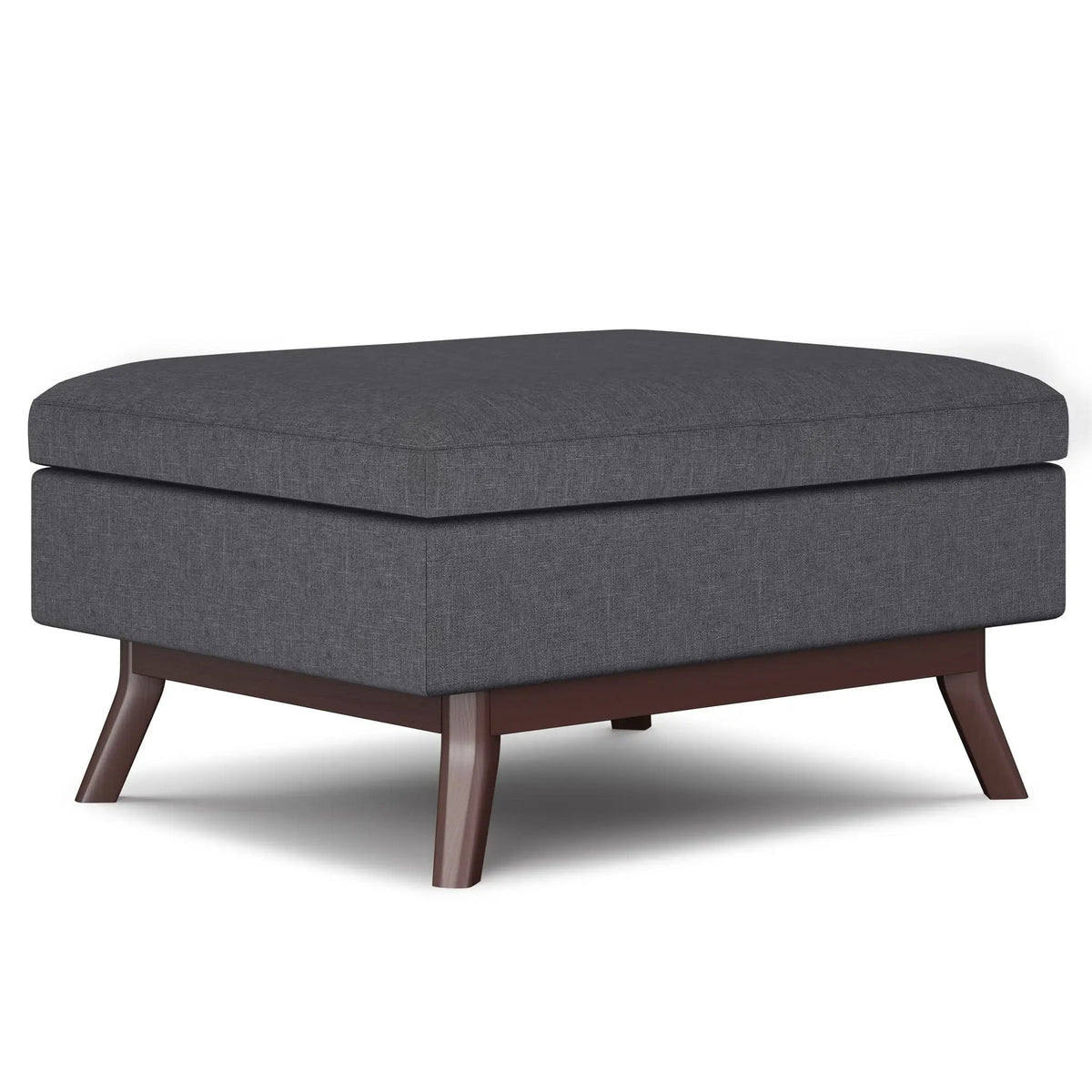 Storage Ottoman | Rectangular Design | Solid Wood Frame | Lift Top