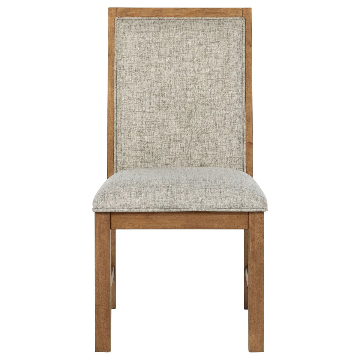 Bruner Upholstered Side Chair Natural Brown (Set of 2) | 20 x 24.75 x 38 in | Rubberwood & Fabric | Living Room