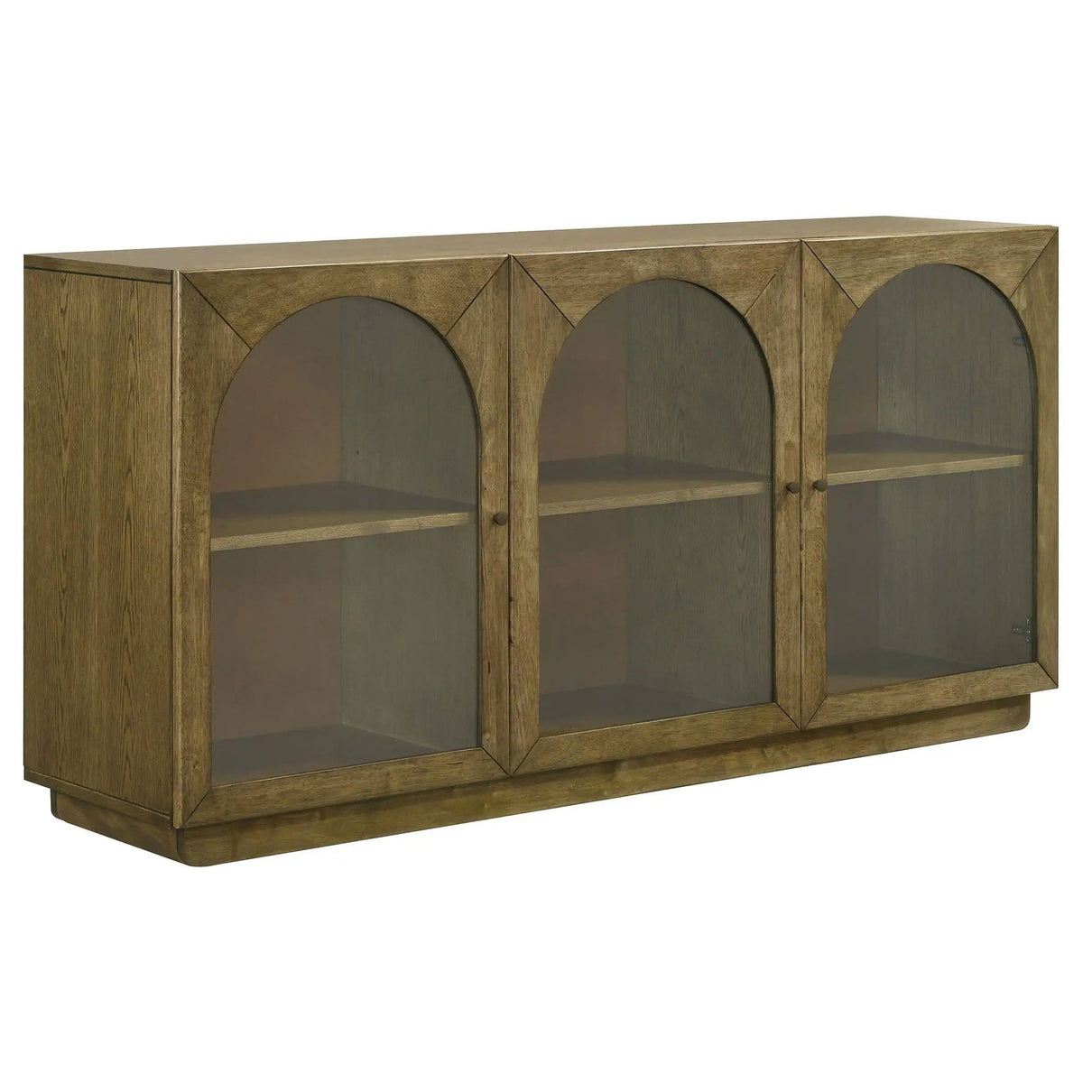 Castlewood 71-inch Dining Sideboard Buffet Server Brown | 70.75 x 17.75 x 35.75 in | Rubberwood & Engineered Wood | Oak