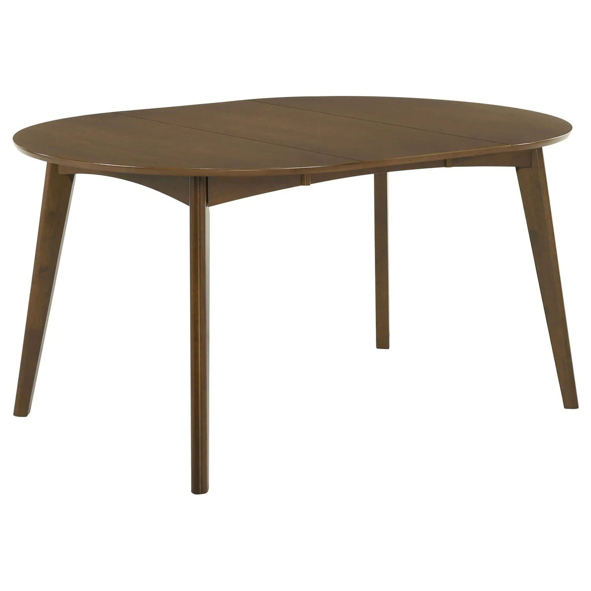 Jedda Oval 60-inch Extension Leaf Dining Table Dark | 42 x 42 x 30 in | Solid Wood & Walnut | Walnut