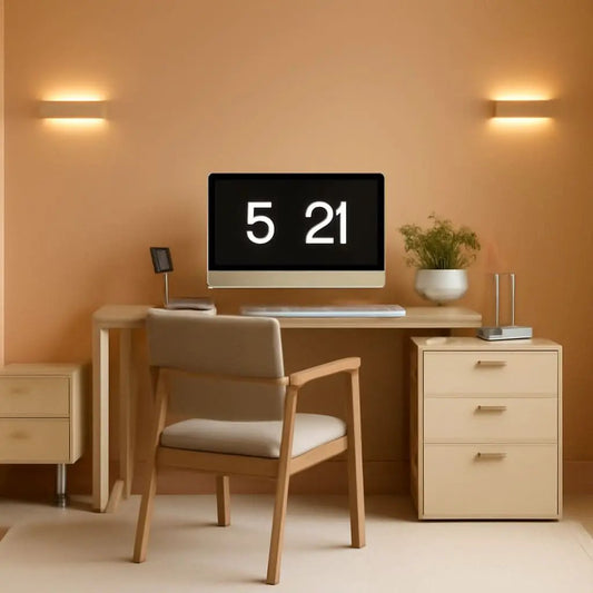 L Shaped Corner Desk Walnut With Large Workspace And Drawers from PriceLows™