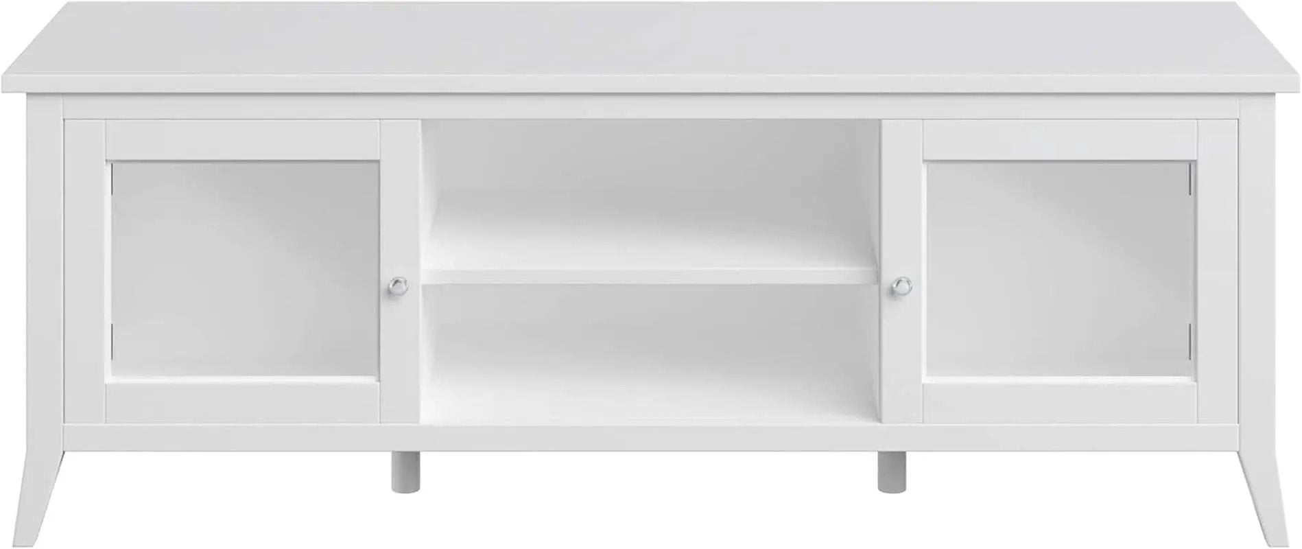 55 Inch TV Stand White With Storage Shelves And Cubbies from PriceLows™