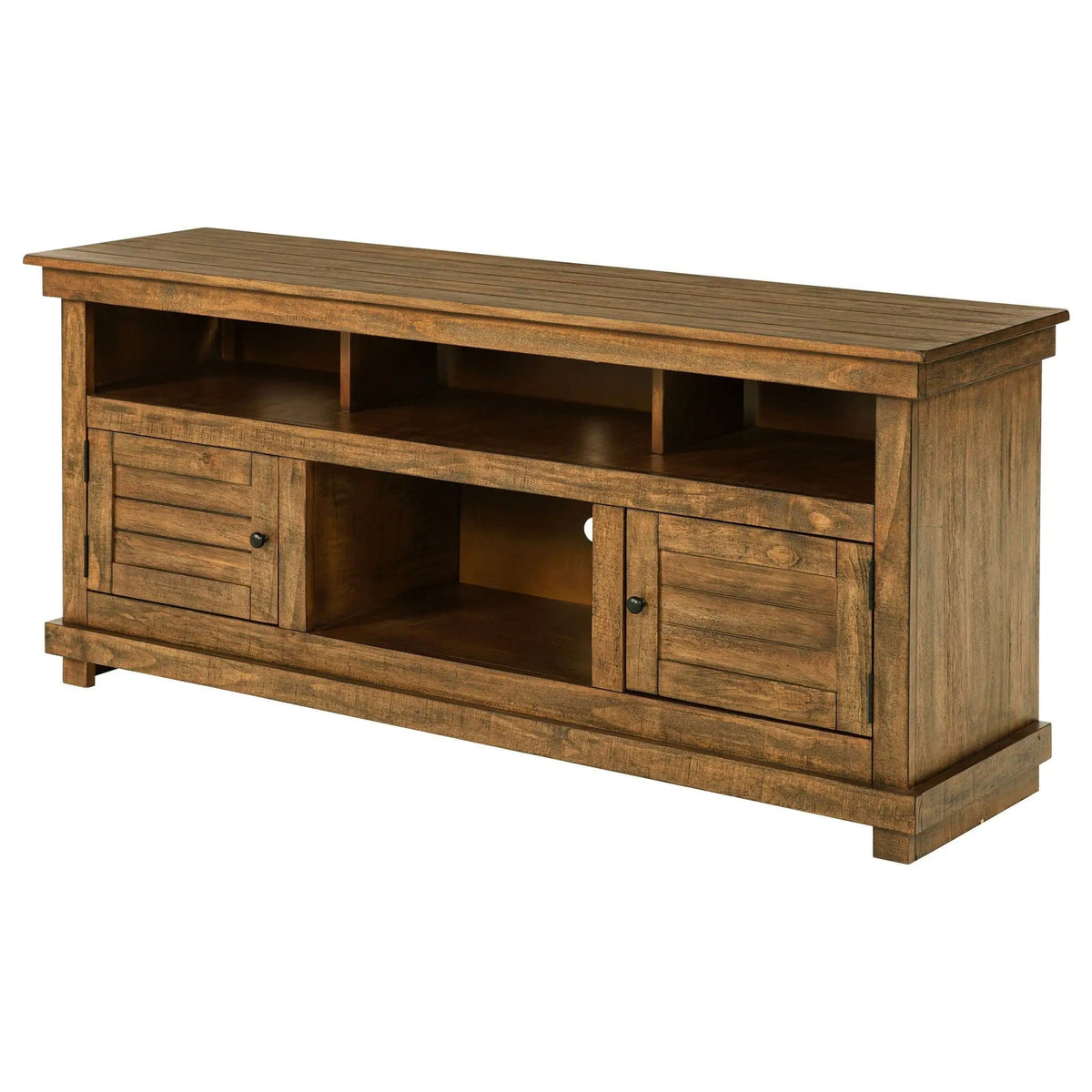 Payne 60-inch TV Stand Media Console Distressed | 60 x 16.25 x 27 in | Engineered Wood & Veneer | Brown