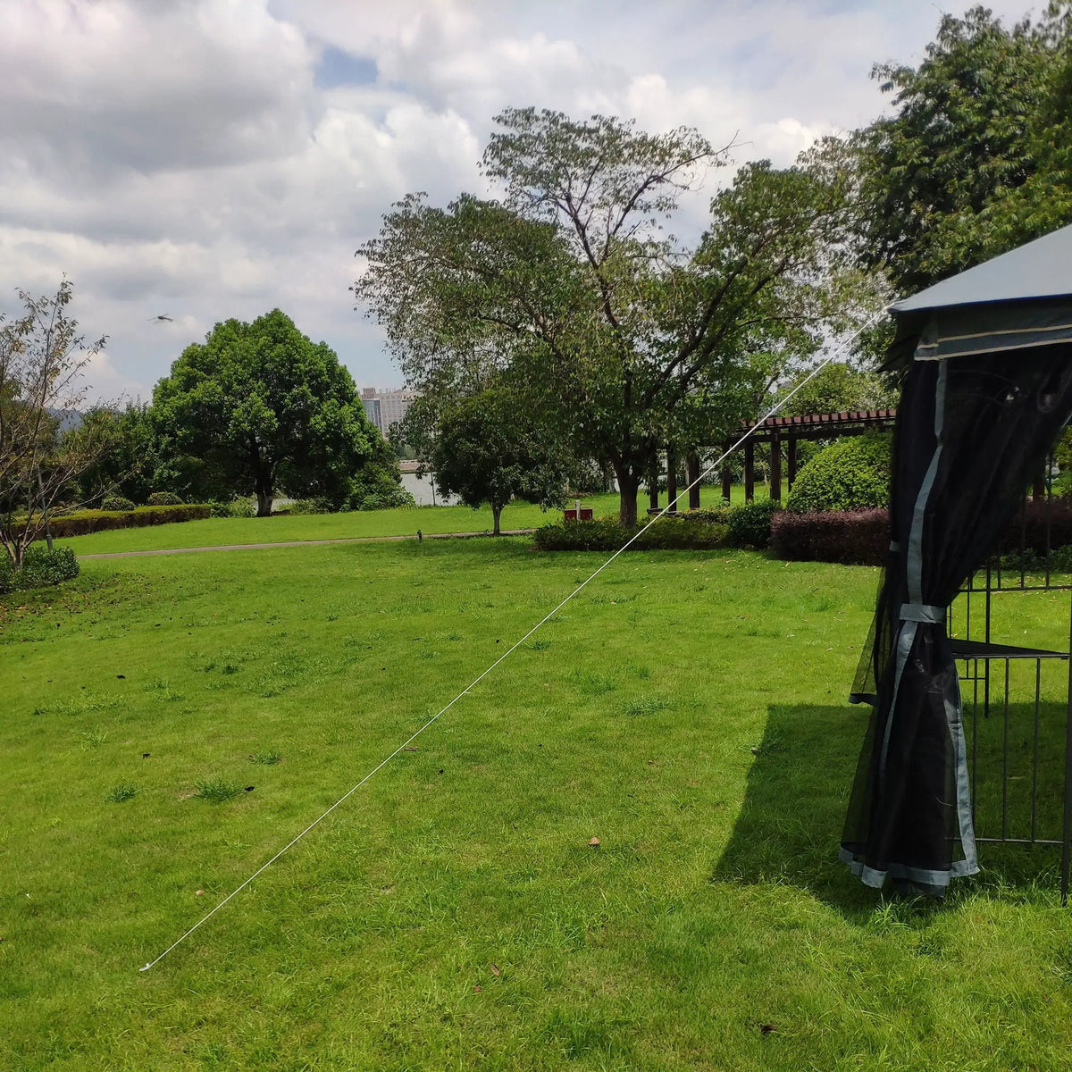 Patio Gazebo Tent | Ventilated Double Roof | Mosquito Net | Steel Frame