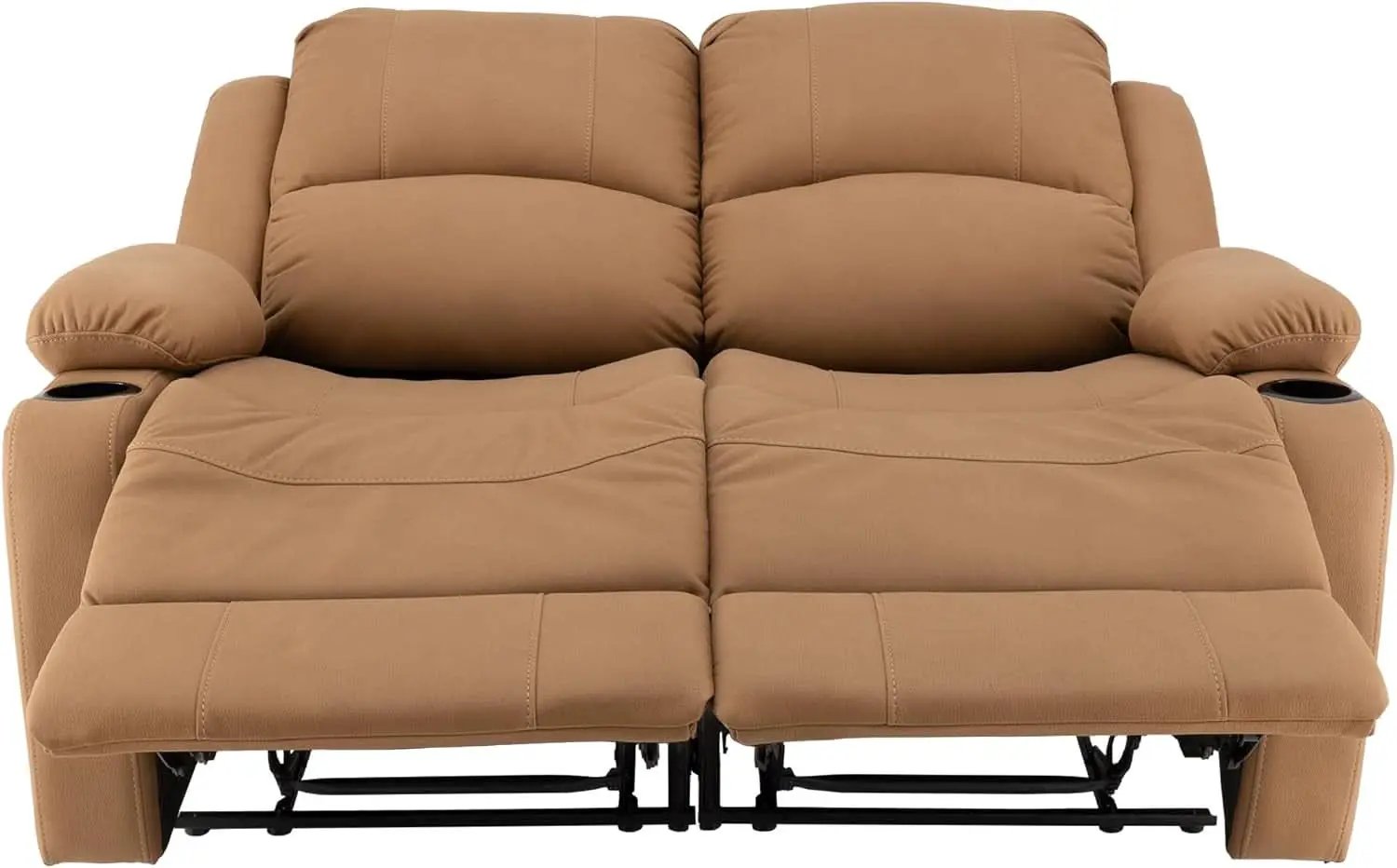 58 Inch Wall Hugger RV Theater Recliner Sofa Sand Double from PriceLows™