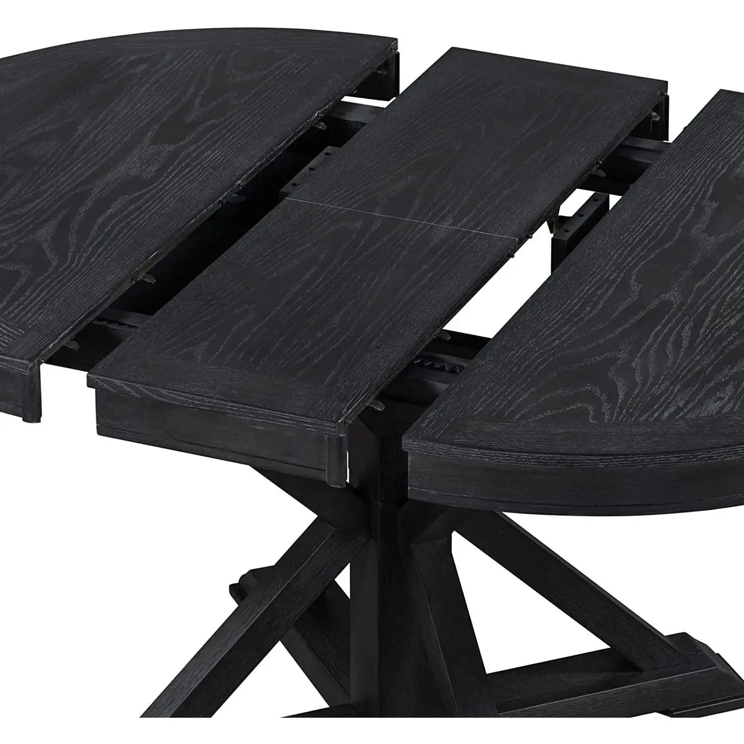 Extendable Round Dining Table Set 5 Piece Modern Farmhouse Style from PriceLows™