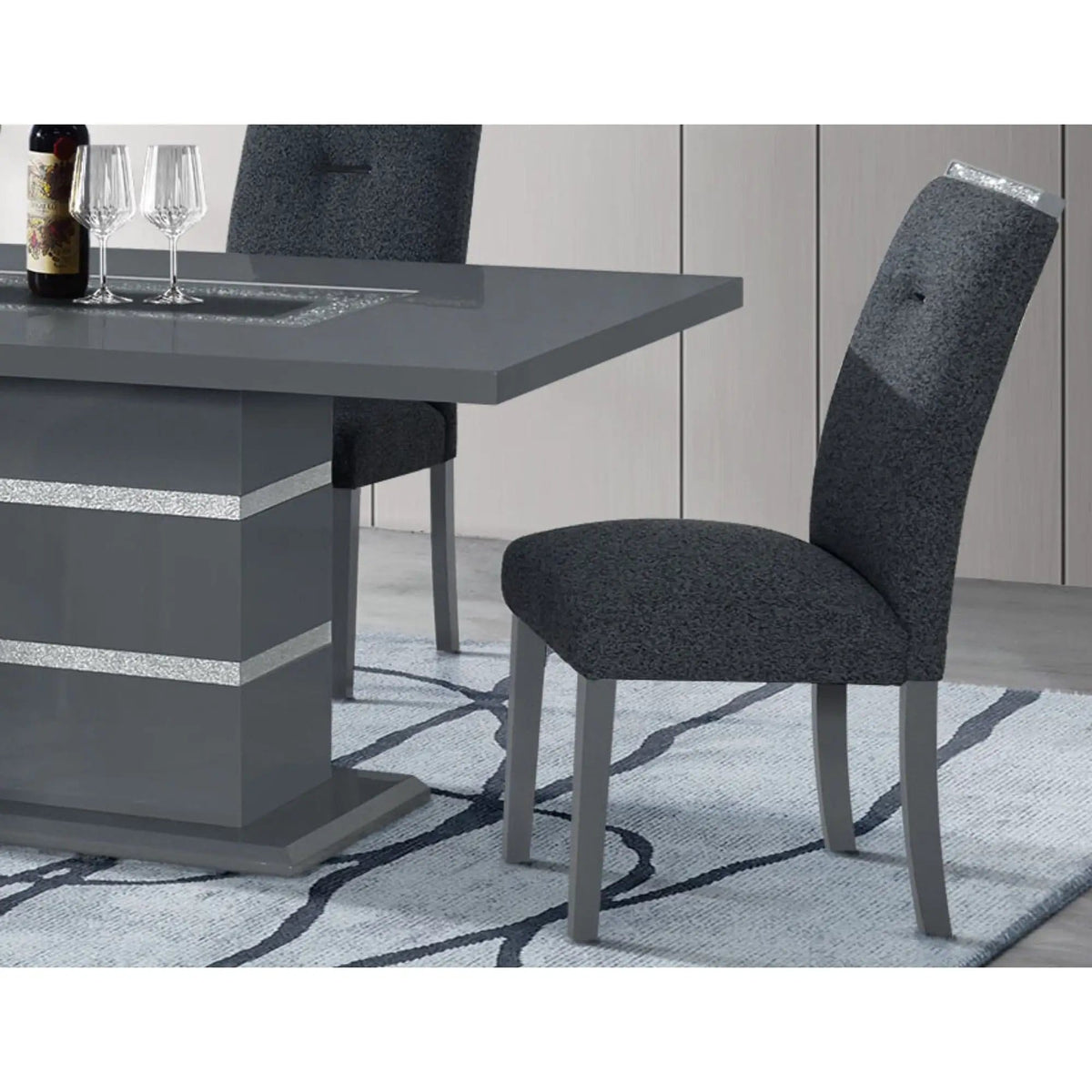 Ariya Dining Table And Chair Set | 5 Piece Dining Room Set | Glass & Acrylic | Dining Room