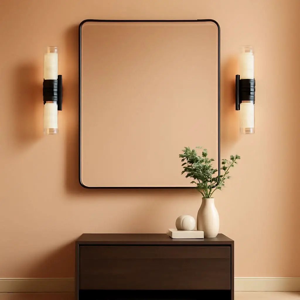 Matte Black Bathroom Vanity Mirror 24x32 Wall Mounted from PriceLows™