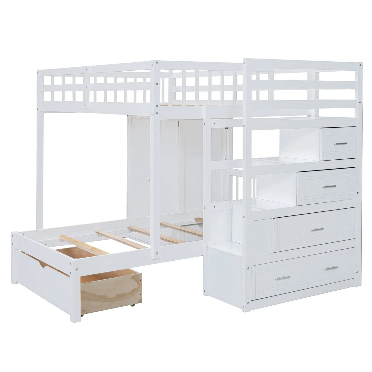 Bunk Bed With Wardrobe, Drawers | 2 Pieces | Bedroom Furniture | Bedroom